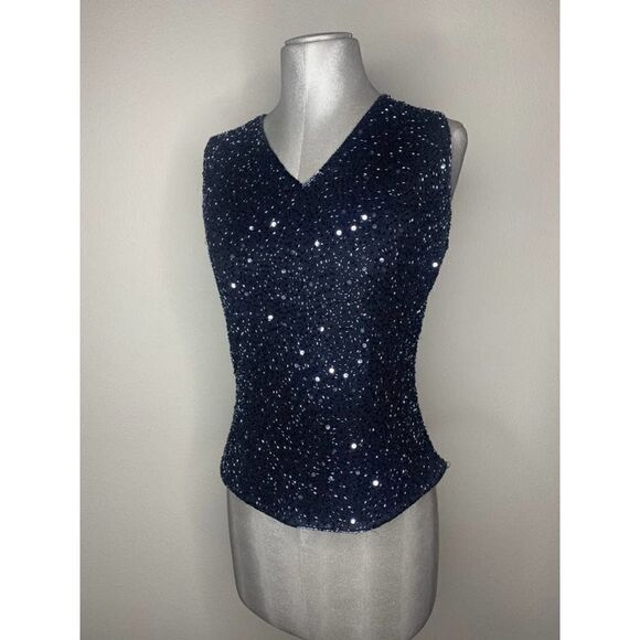 Laurance Kazar Sz M Beaded Blouse - Picture 1 of 7